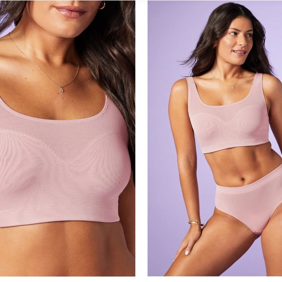Light Pink Yitty Mesh Me Smoothing Midi Bralette - Picture 7 of 7